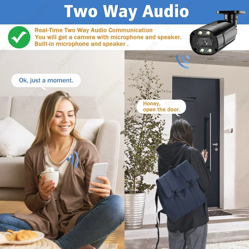 10CH NVR 4K POE Security Kit with Color Night Gun Camera Bidirectional Audio Wireless CCTV IP NVR System Kit (Xmeye Pro)