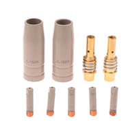 9Pcs 15AK Welding Torch New Coating Protection Nozzle 0.8/1.0/1.2mm MIG Torch Gas Nozzle Tip Holder Protection Parts