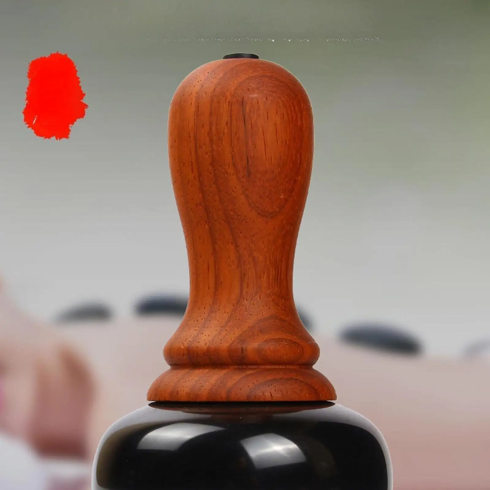 Hot Stones Electric Massage Device Wooden Handle Vibration Stick for Home Professional Body Relaxation Therapy