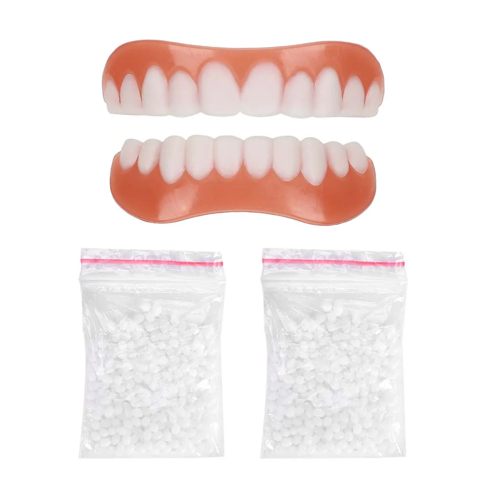 Silicone Smile denti bretelle finte riparazione dei denti strumenti sbiancanti impiallacciature dentali protesi rimovibile cura della bellezza orale accessorio dentale