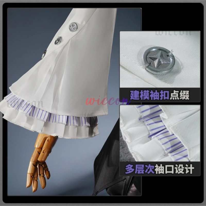 Vivian Cosplay Costume Wig Dress Headwear Uniform Zenless Zone Zero Mockingbird Halloween Party for Women Girls Carnival Props