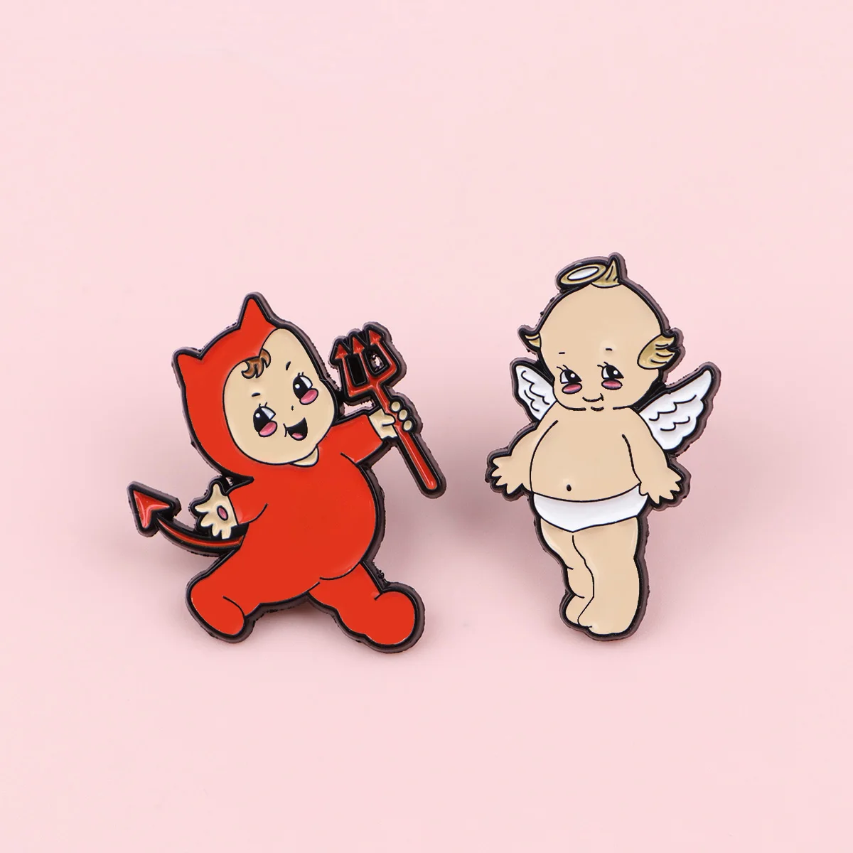 Cute Angel Baby Enamel Pines Funny Cartoon Figure Brooch Metal Pins Badge on Backpack Clothing Accessories Fashion Jewelry Gifts