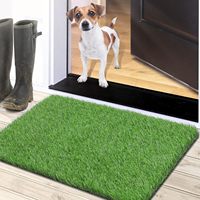 1/2Pcs Artificial Grass Door Mat Grass Front Door Rug Faux Grass Mats Synthetic Doormat for Dog Entryway Patio Lawn Camper Home
