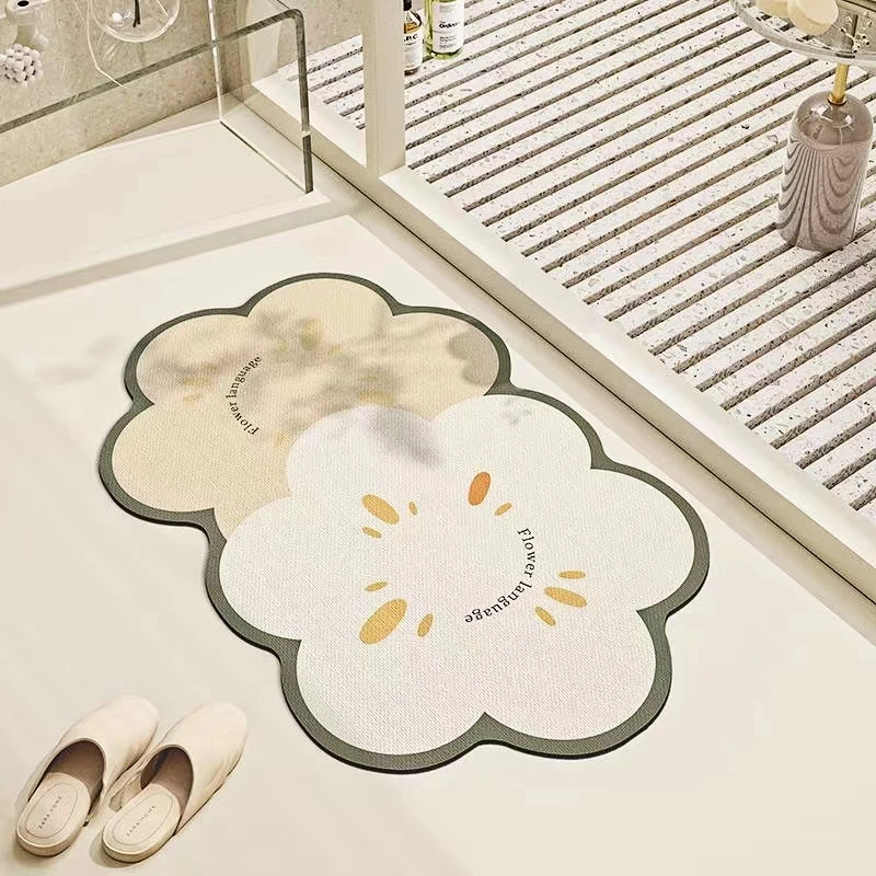 

Carpet，Diatom mud，Antiskid，Bathroom floor mat，Absorbent floor mat，Toon Dirt ，Home Land Mat，Flower Floor Mat