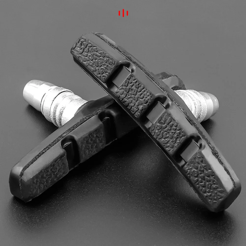 Bike Bicycle V Brake Pads For 451/700C 14inch-26inch 2 Pairs 69.5x10x23MM Lightweight Replacement Virgin Rubber