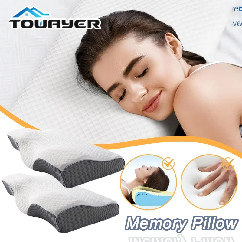 

Memory Foam Pillow Adjustable Cervical Pillow for Neck and Shoulder Pain Relief Washable Slow Rebound Not Collapse Sleep Pillow