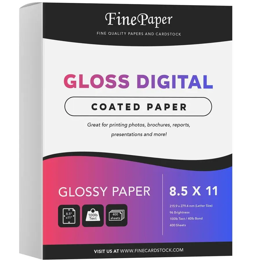 Papel digital brillante, perfecto para impresión láser en color, propuestas de diseño, folletos, folletos, tamaño carta 8,5 x 11, texto 100 lb 40 lb