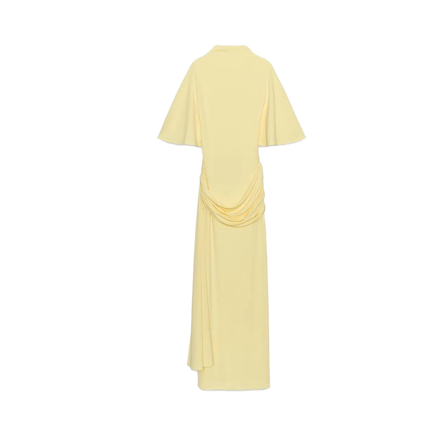 Outono 2025 Nova chegada tapete gola alta ort Sve Bal decoração em camadas longo Dr Casual Sle fibra de poliéster...