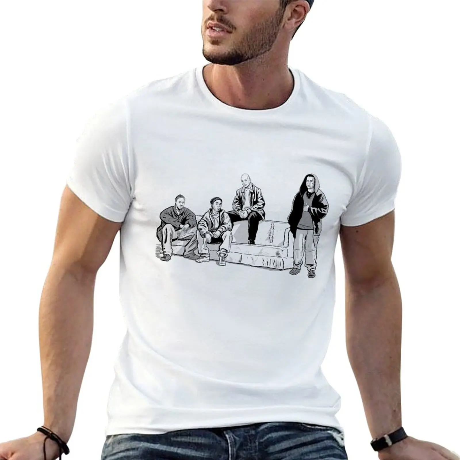 The Couch T-Shirt Basic Breathable Solid Color T-Shirt