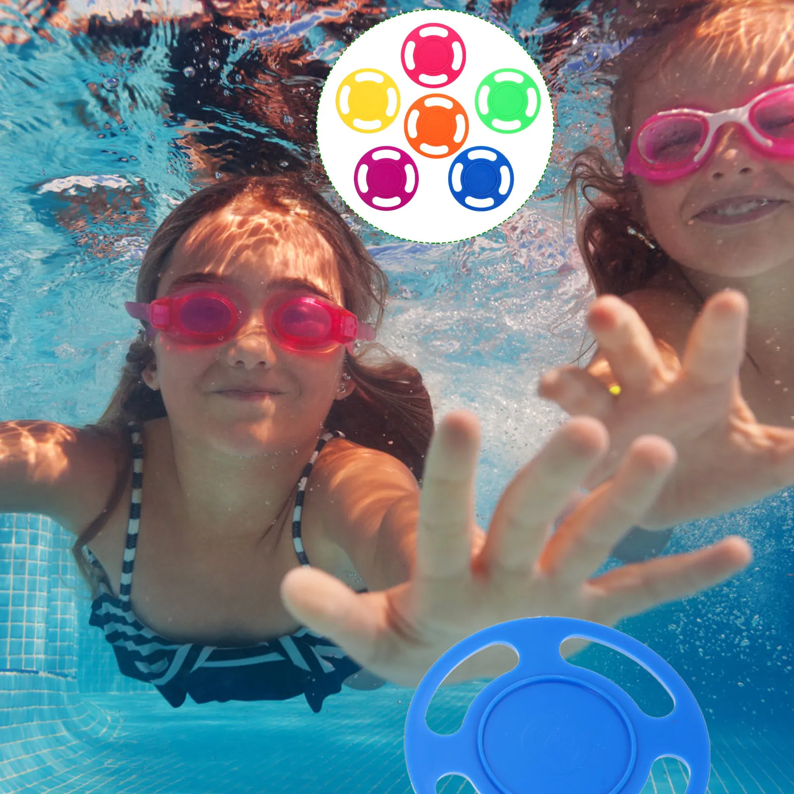 

1Set Compact Diving Ring Swimming Pool Fun Grab Kids Water Plaything Game Equipment Diving Ring Water Toys Kids Summer Toys