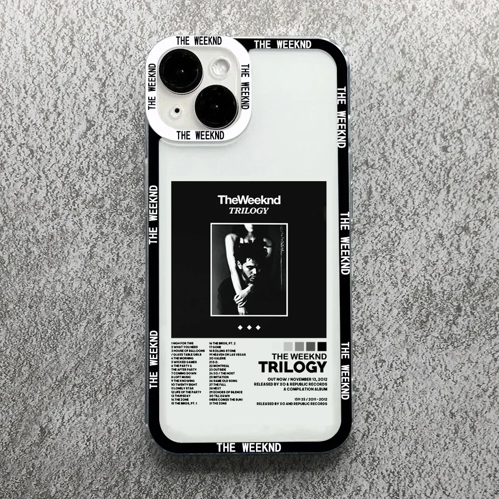 HOT The Weeknd custodia per telefono Poster minimalista per iPhone 16 15 14 13 12 11 Pro MAX Mini SE 8 7 Plus Cover trasparente Fundas Coque