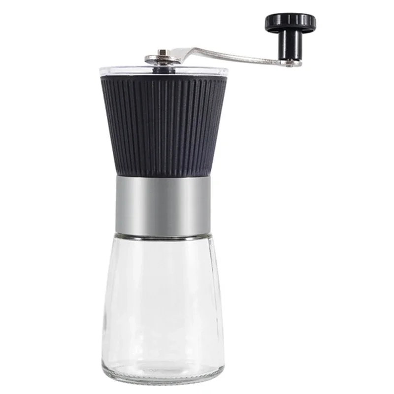 Portable Manual Coffee Grinder Adjustable Ceramic Burr Mill Hand Crank Bean Tools