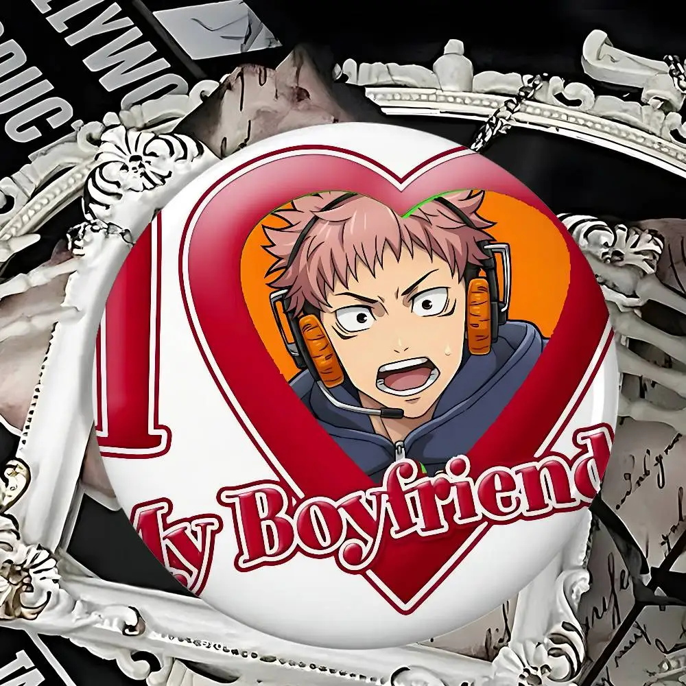 أنا أحب صديقي A-Jujutsu Kaisen شارات صفيح لينة زر دبوس بروش شارة معدنية مخصصة مجوهرات اكسسوارات قبعة حقيبة التلبيب #4