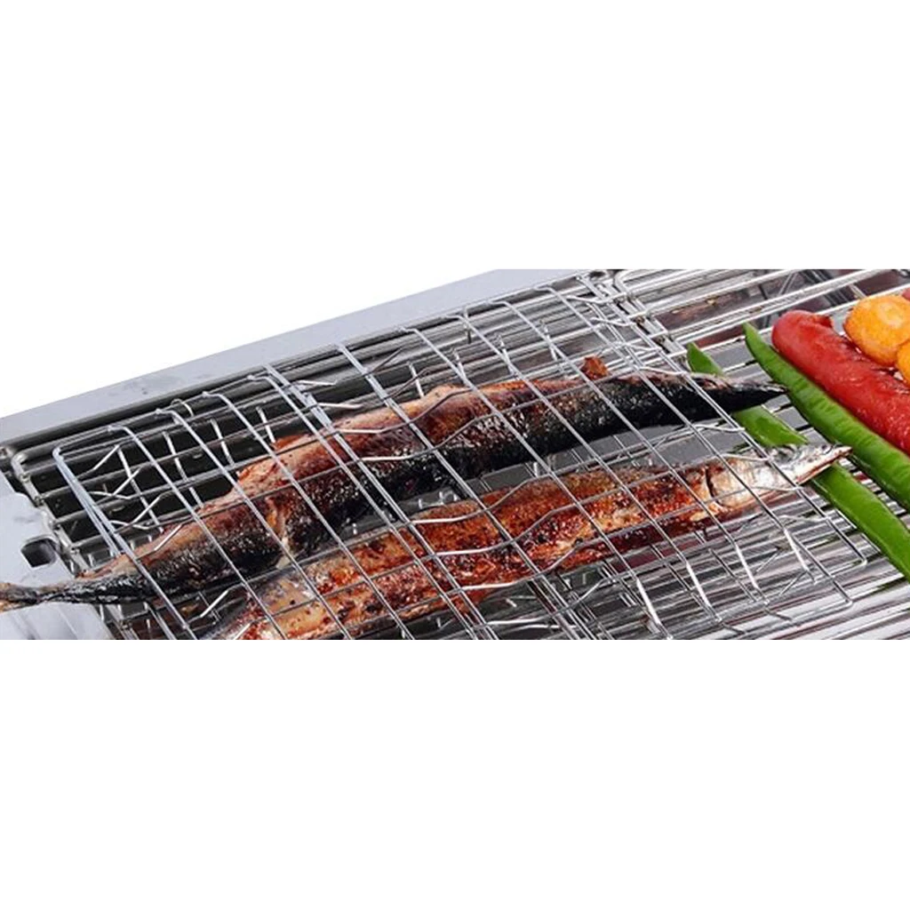 High Quality BBQ Basket Barbecue Grill Accessory Wire Net Tool for Outdoor Cooking Grilling Set Camping