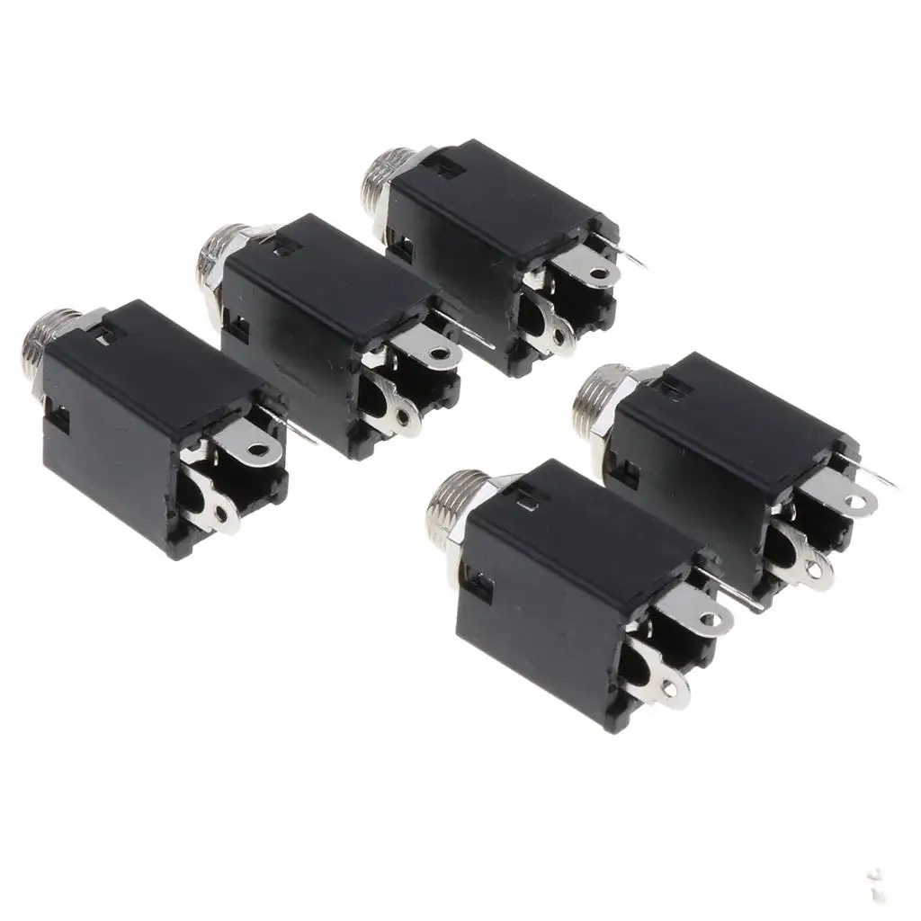 5 Pieces 0.26inch Mini Mono Pin Chassis Panel Mount Input Socket