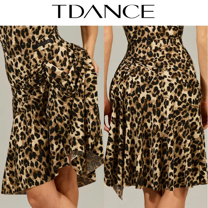 

customized TDANCE Latin Practice [pleated hollow half skirt] Class uniform female performance dynamic and professional GL-240