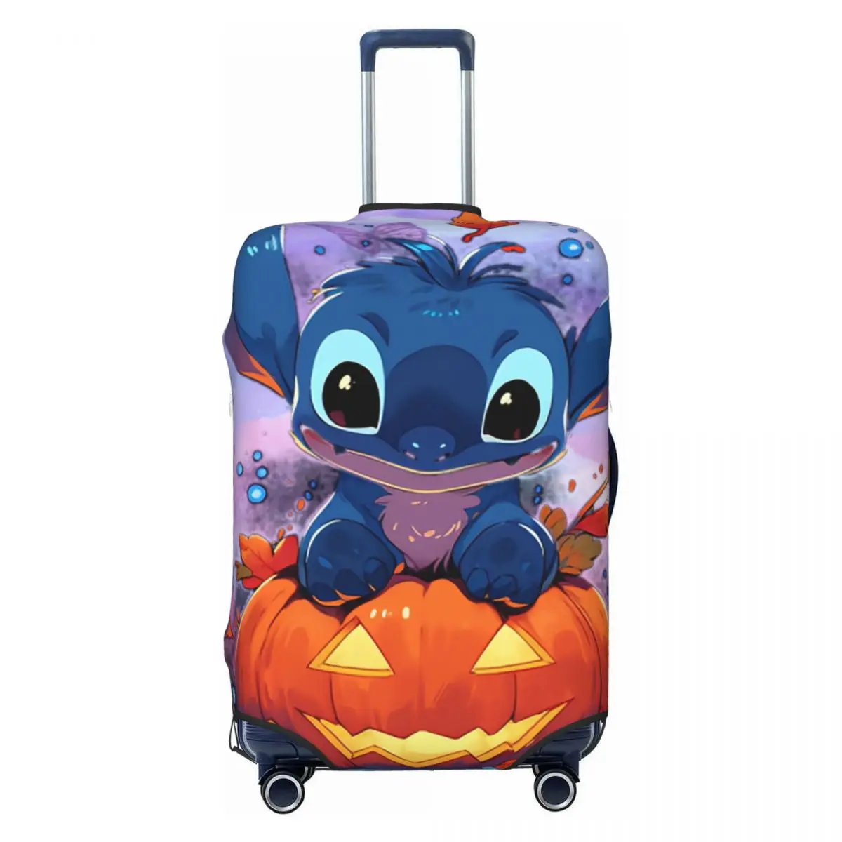 

Halloween Stitch Travel Luggage Cover Washable Little Monster Suitcase Cover Protector Fit 18-32 Inch