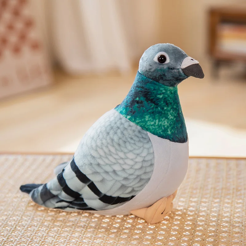 20cm Simulation Pigeon Plush Toy Lifelike Magpie Carrier Pigeon Doll Home Decor Kawaii Animal Bird Stuffed Toys Kids Gifts