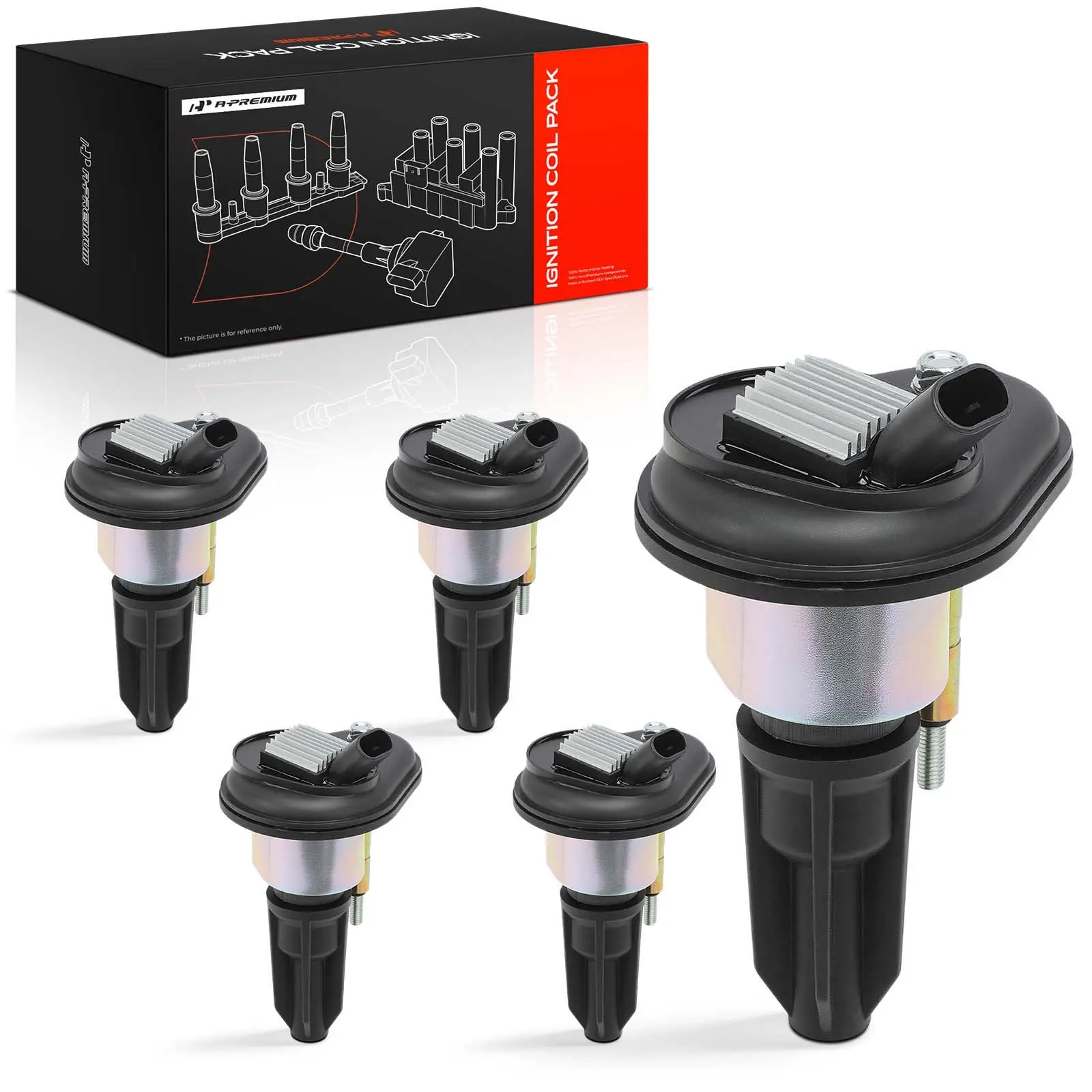 A-Premium 5pcs Ignition Coils for Chevrolet Colorado 2004-2006 GMC Canyon 2004-2006 Hummer H3 2006 Isuzu i-350 2006 i-370