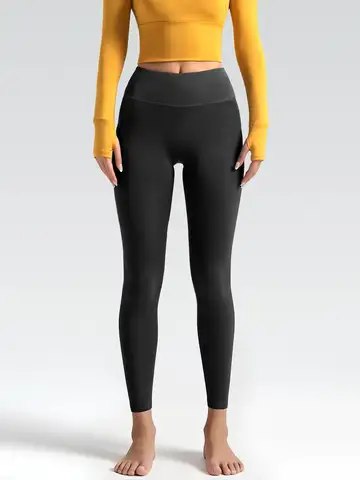 Leggings för kvinnor Yogabyxor Hög midja Magkontroll Ingen söm fram Smörig mjuk iskänsla för träning 8 best sales yogabyxor - №5