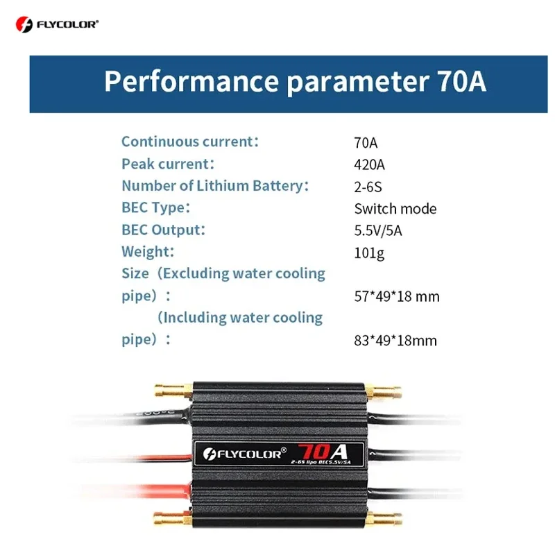 Originele Flycolor Borstelloze 50A 70A 90A 120A 150A ESC Speed Controller Progaming Kaart 2-6S Lipo BEC 5.5 V/5A voor RC Boot