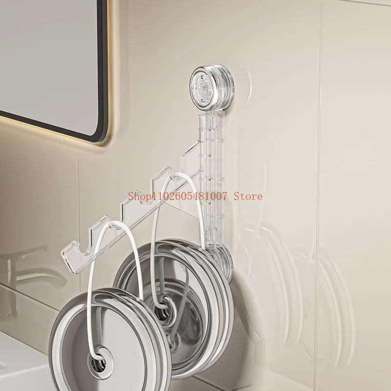 Suction Cup Clothesline Rack, Storage Rack, Folding Clothes Hanger, Traceless Wall Mounted Clothesline