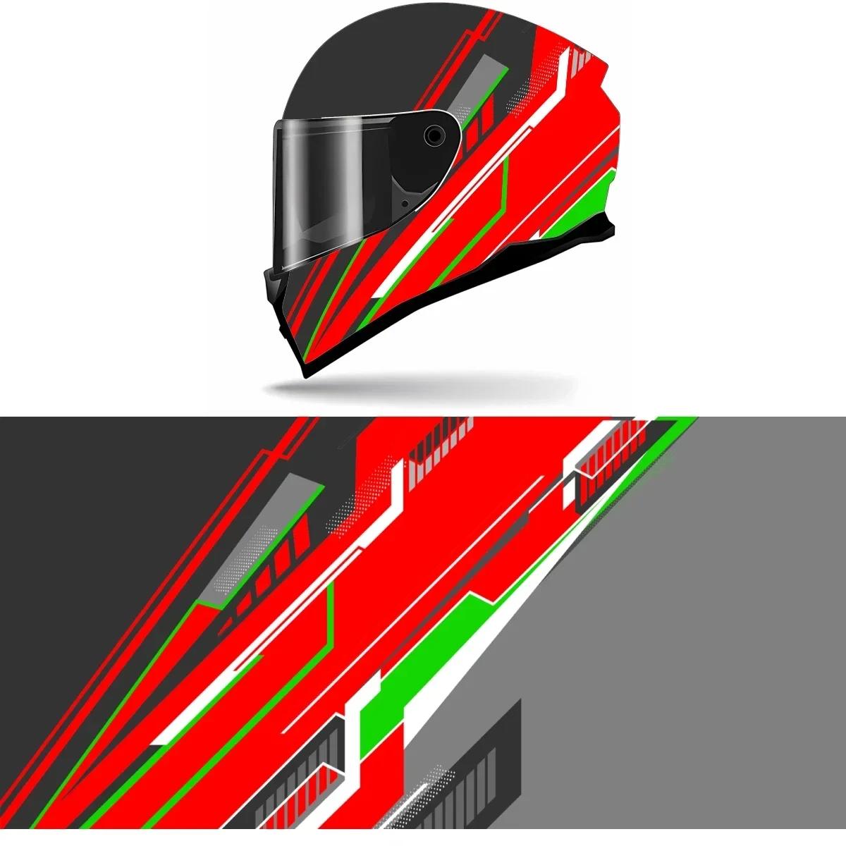 

Abstract Geometry Full Helmet Wrap Sticker Motorcycle Helmet Racing Graphic Decal Vinyl Wrap Helmet Decor Sticker