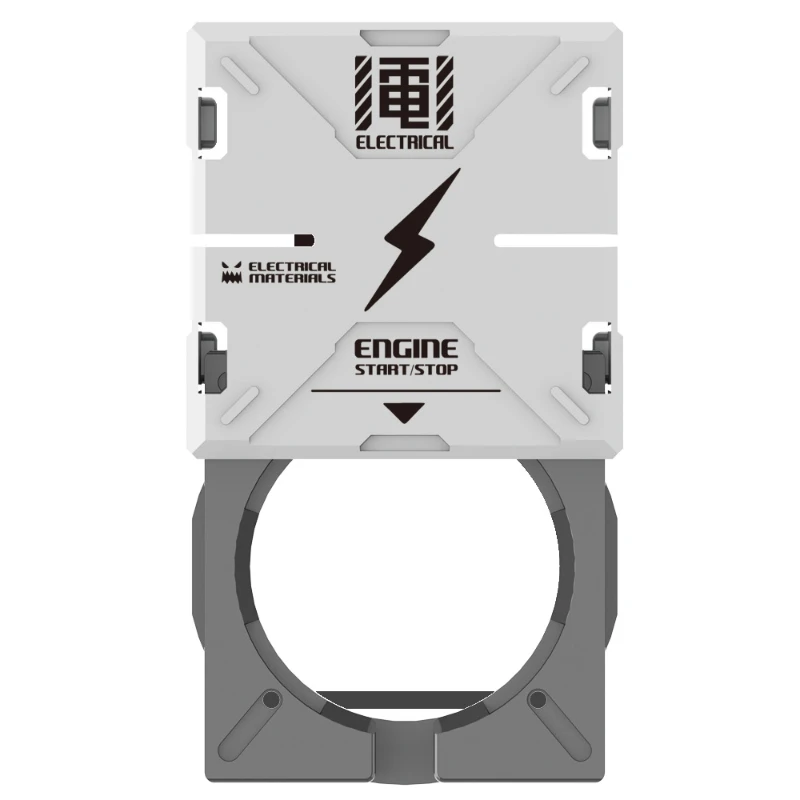 

BOODHADA Car Engine Start Button Cover - Full Metal Mecha Style Slide Design, Universal Protective Case for Vehicle One-Key Star