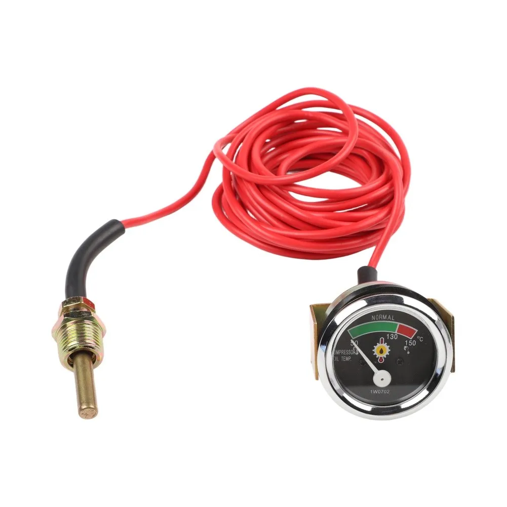 Car Dashboard Temperature Monitor Automotive Accessory 12V 24V Gauge 52mm Oil Temperature Gauge 52mm Diameter for Red Indicator
