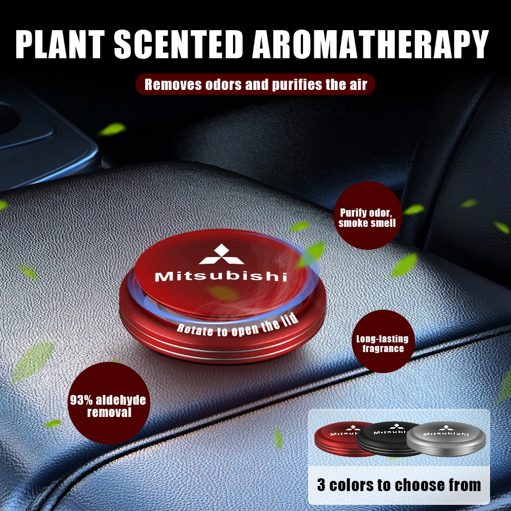 Ambientador con insignia para coche, Perfume de aromaterapia para Mitsubishi Space Star Lancer EX Outlander Xl Eclipse Cross Asx Pajero Colt Mirage
