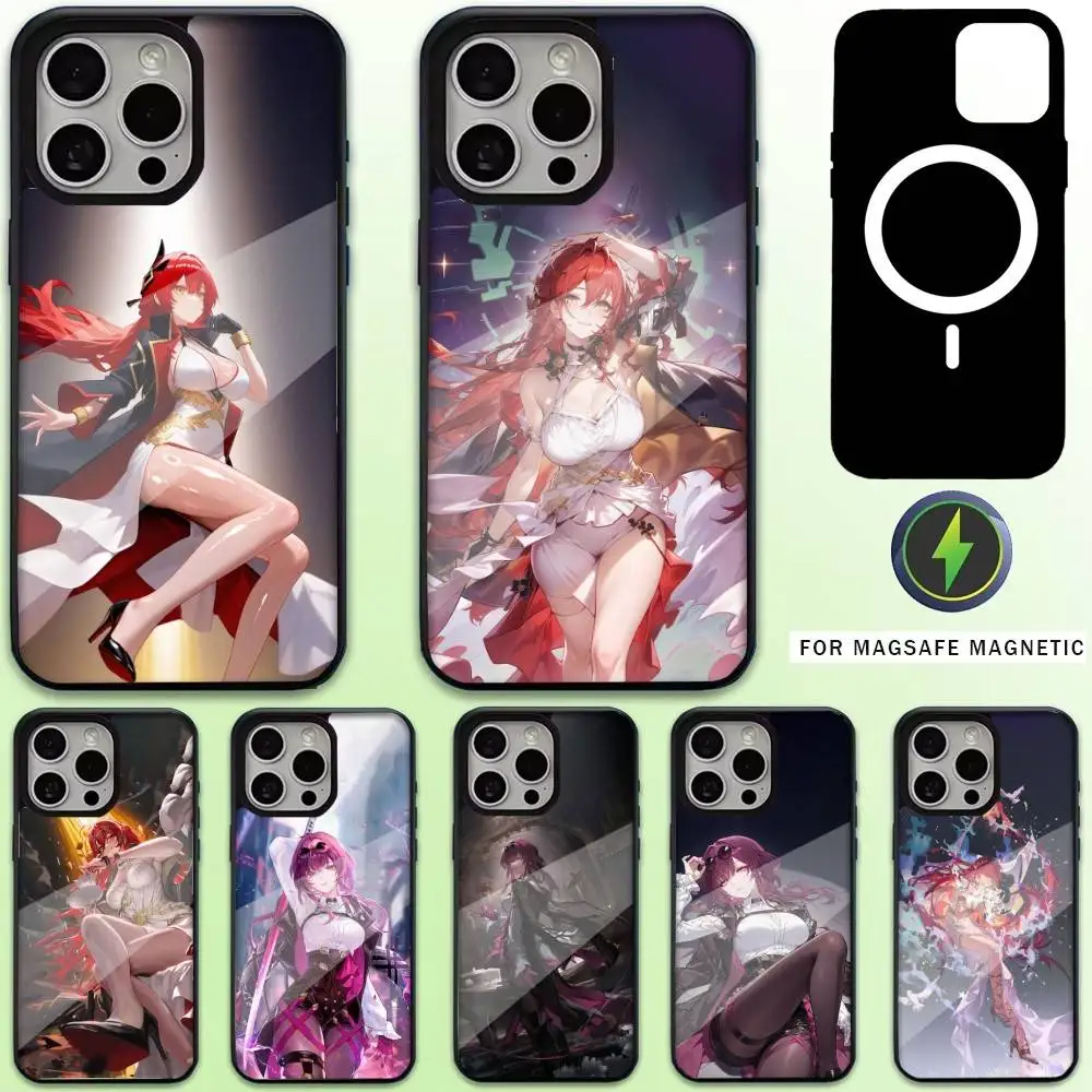 

H-Himeko K-Kafka Honkai Star Rail Phone Case For iPhone17,16,15,14,13,12,11 Plus,Pro Max Magnetic For Magsafe Wireless Charging
