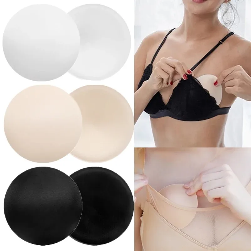 ZXYOUPING 3 pares de almofadas de sutiã redondas femininas esponja macia almofada de peito sutiã esportivo biquíni roupa íntima almofada de inserção