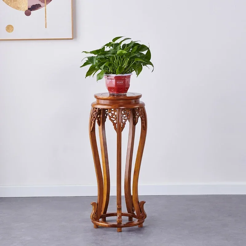 Living Room Solid Wood Plant Stand Multi-Layer FlowerPot Rack  Antique Balcony Storage Shelf Indoor Floor Fish Tank Bonsai Rack