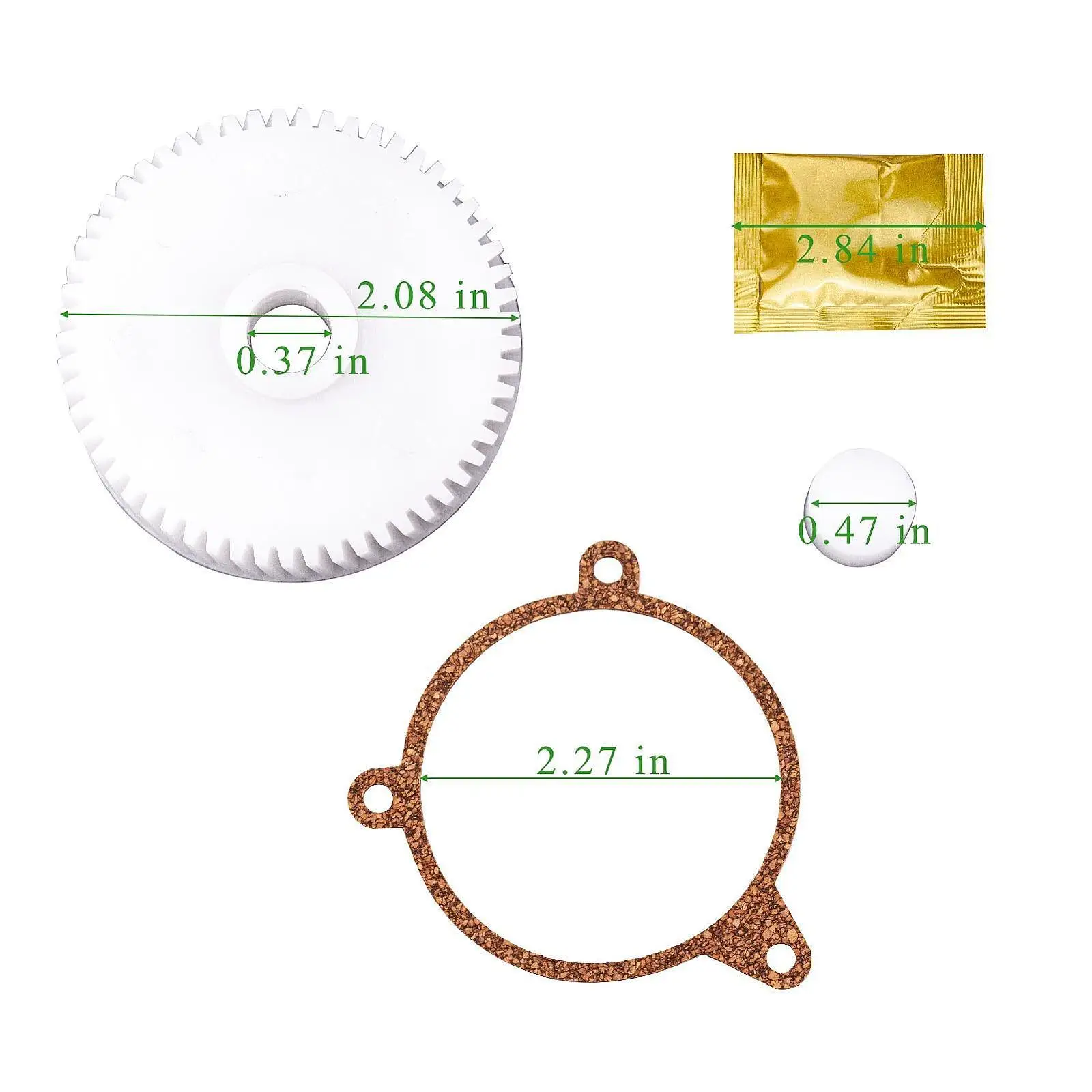 Auto Headlight Motor Gear with Grease for Chevy Corvette 1988-1996 Easy Install White Plastic