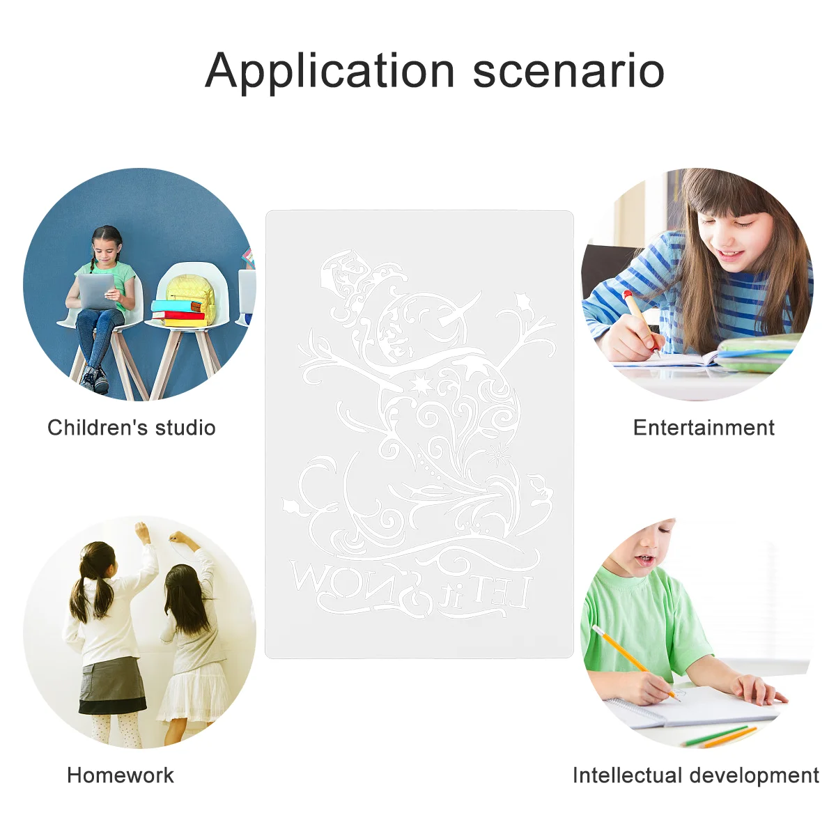 8 шт. украшение снега выдалбливают шаблон детские украшения трафареты для печенья пластиковые большие рождественские инструменты «сделай сам»