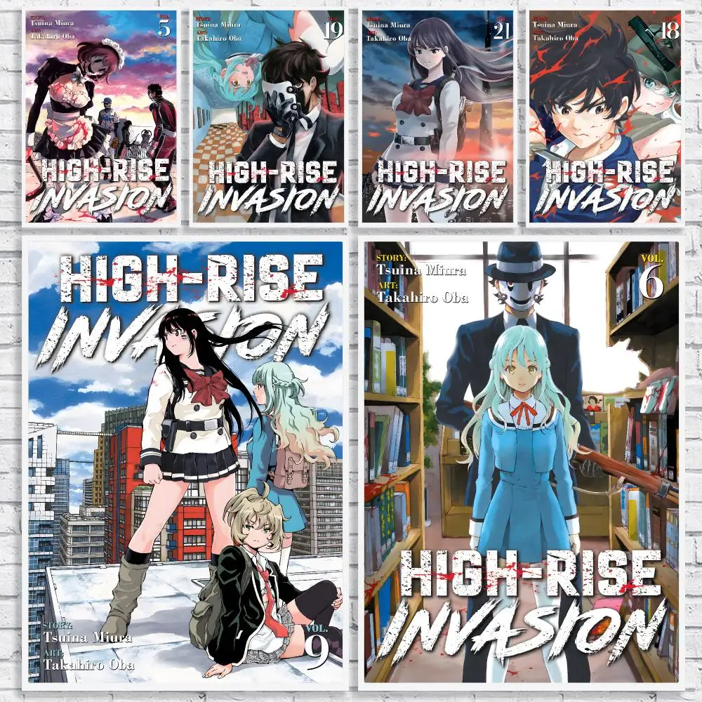Poster High-Quality Canvas Wall Mural Crease-Free For Living Room Bedroom Interiors Movie Anime H-High-Rise Invasion