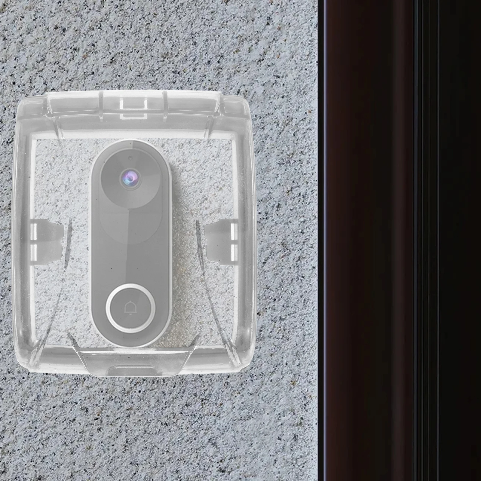 

Waterproof Doorbell Cover Transparent Splashproof Rain Shield For Outdoor Keypad Chime Box Access Control Building