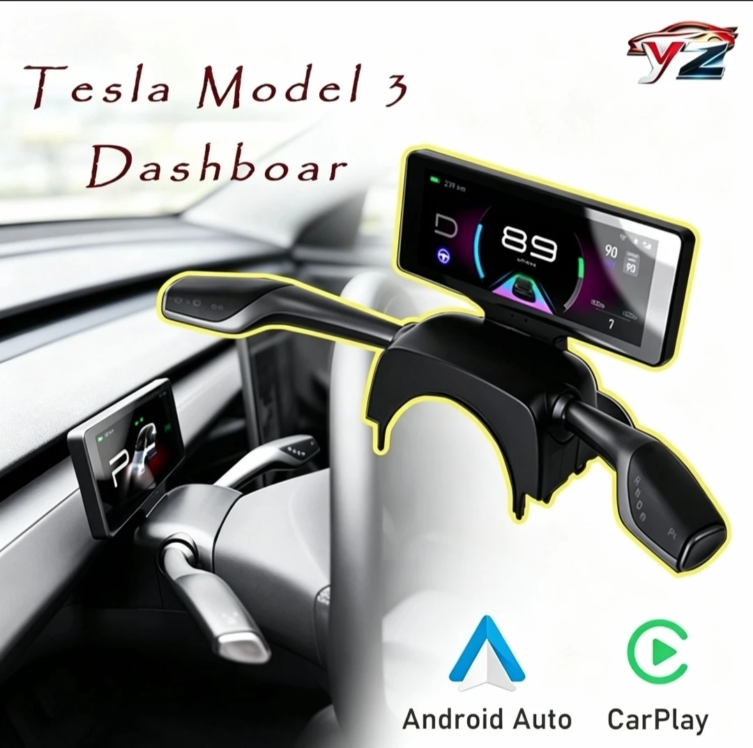 7-inch Dashboar For Tesla Model 3 Gear Shift Turn Stalks Gear Shifter Lever Signal Wiper Handle Shift Lever Car Head Up Display