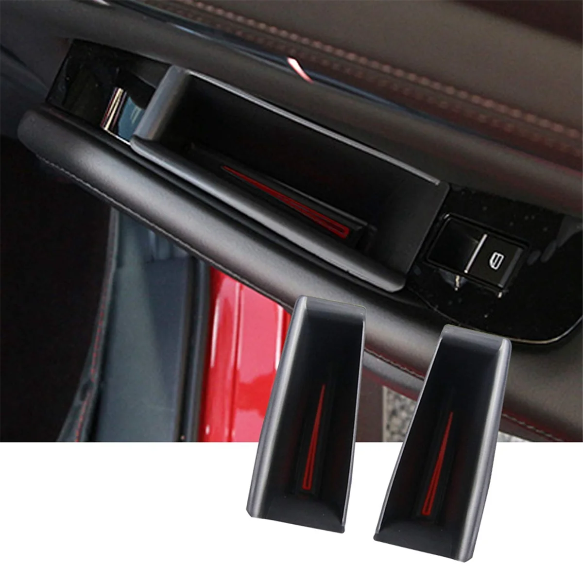 Car Door Side Storage Box for Mazda CX-30 2020-2024 LHD Door Handle Organizer Accessories,Rear Door