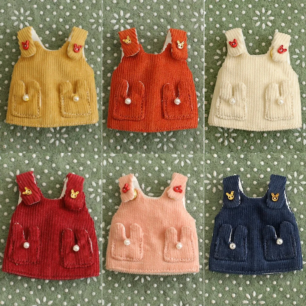 Ob11 Doll Denim Overalls Doll Pants Clothes With Bear Buttons For Penny, Molly, Gsc,1/12 Bjd, Ymy, Obitsu 11 Nendoroids Doll