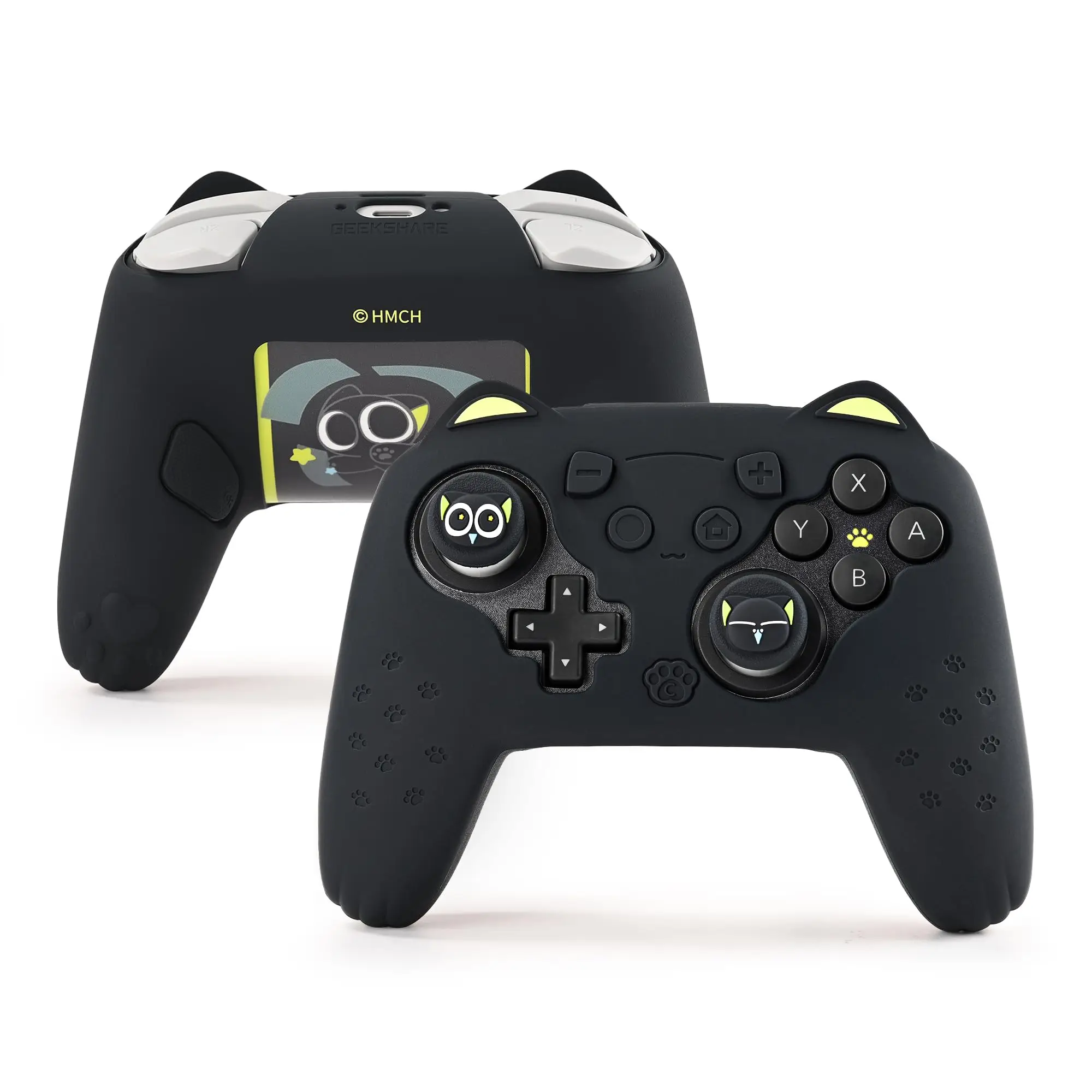 Silicone Protective Cover for Switch 2 Pro Controller – GeekShare Full-Body Case with Shockproof & Anti-Slip Grip , Luo Xiaohei