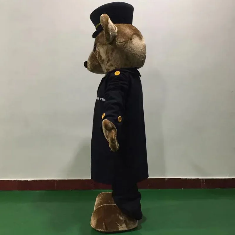 Mascotte de capitaine d'ours en peluche pour adulte, Gelfor