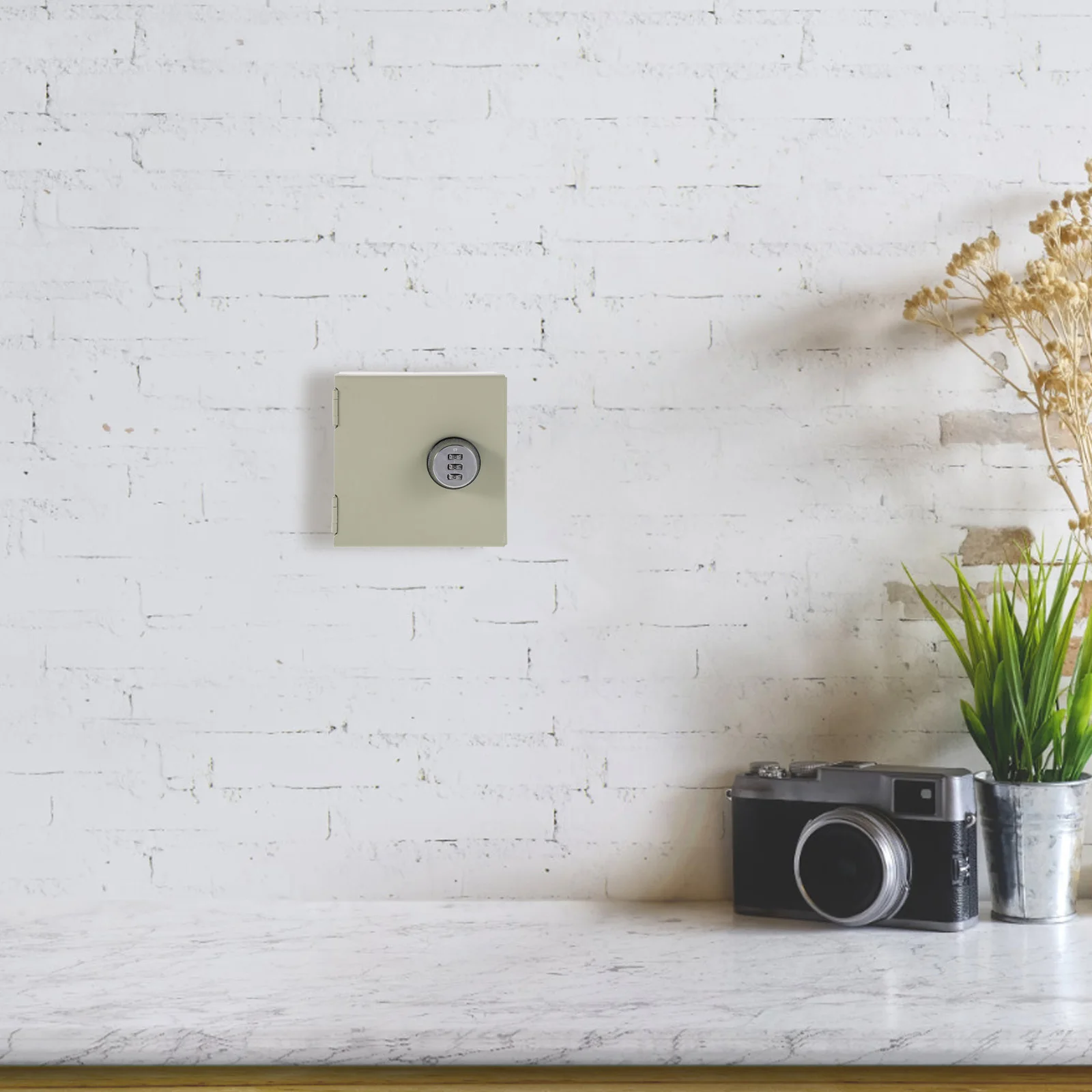 Password Lock Box Stainless Steel Rotating Combination Lock Weatherproof Heavy Duty Outlet Protection For Home Office