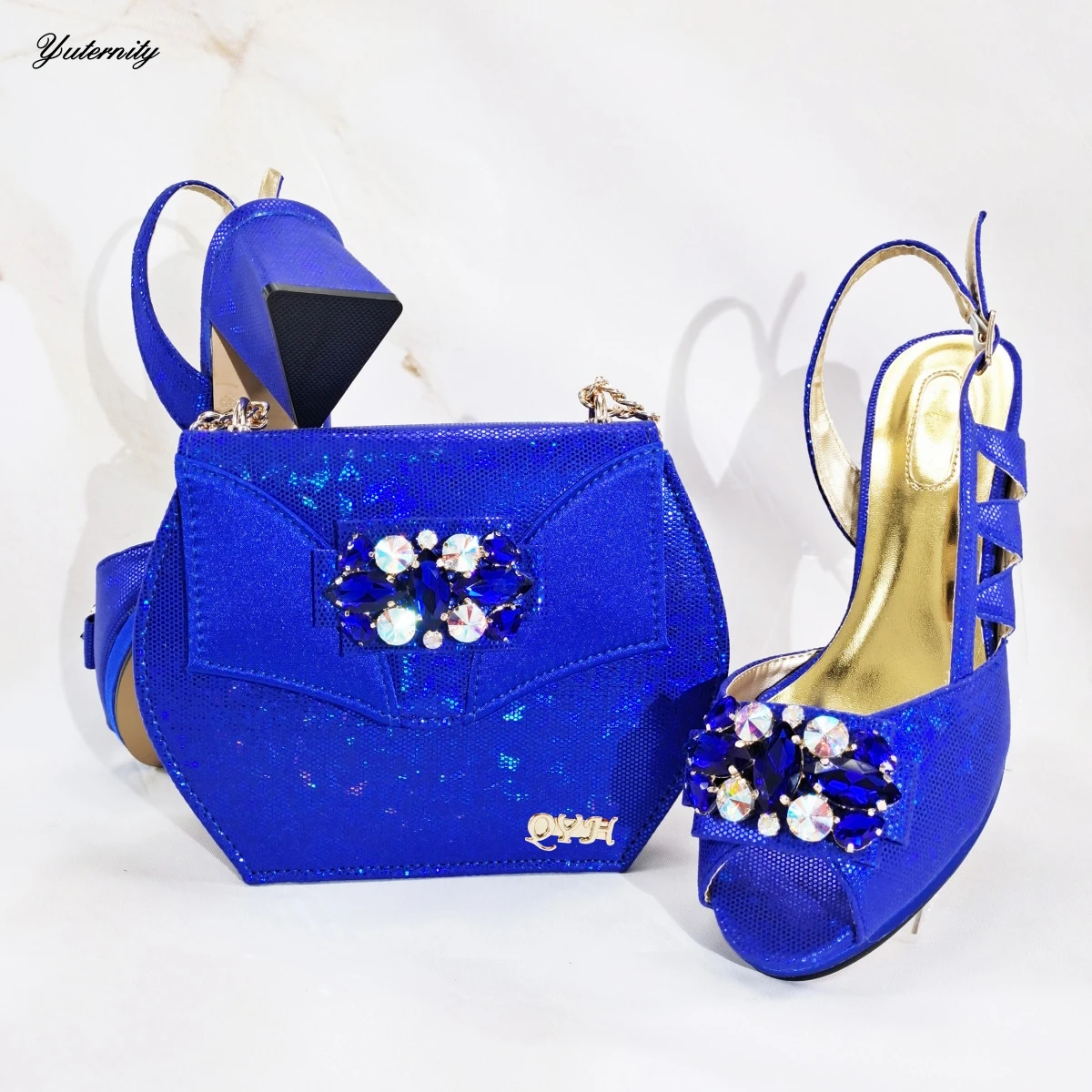 

Italian Style Woman Sandals Heels Shoes With Bag To Match Set Hot Style African Nigerian Wedding Pumps Shoes For Party
