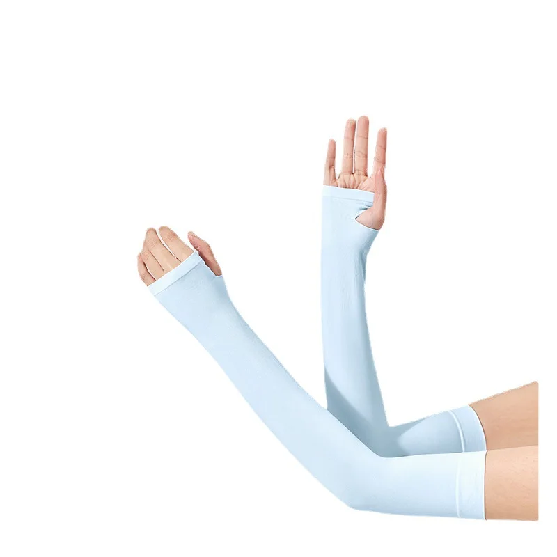 

Ice sleeve summer sunscreen sleeve set men and women riding solid color sleeve guard driving anti-ultraviolet ice silk sleeve se