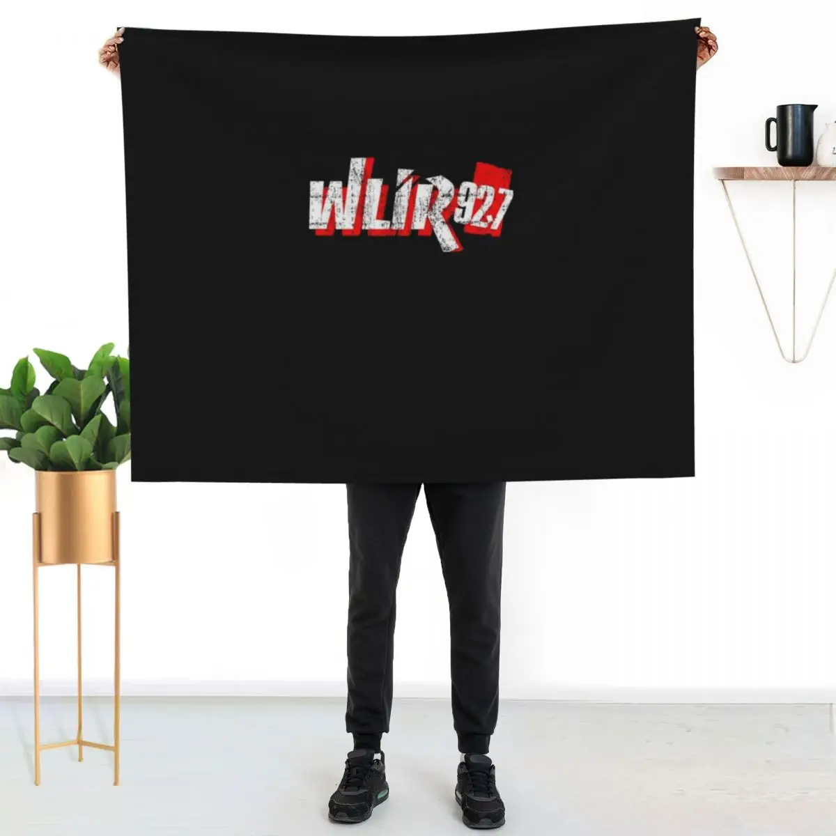 Vintage Wlir Radio 92.7 Throw Blanket Flannel Fabric Plaid heavy to sleep Luxury Throw Single Blankets For Sofas Blankets