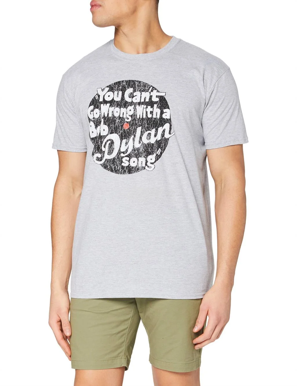 Bob Dylan Men's You Can't Go Wrong TShirt Grey