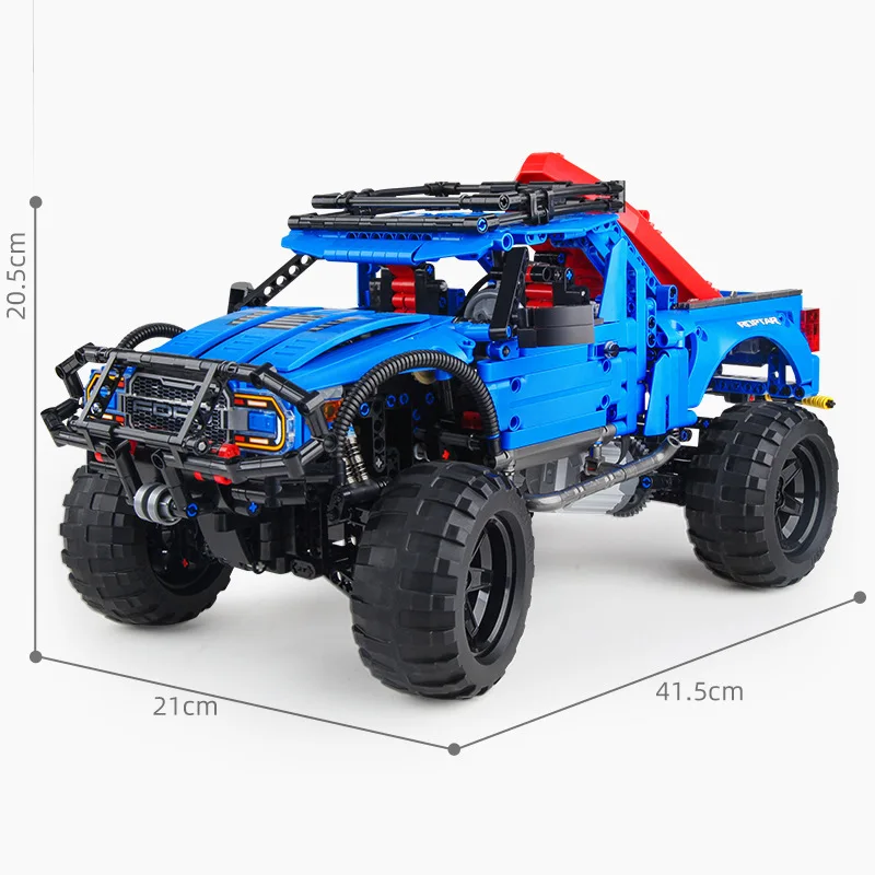 Tecnici Monsters Fords F150 Raptor Building Block Pickup Truck Radio 2.4ghz telecomando auto veicolo mattoni Rc giocattoli per ragazzo