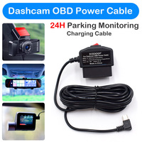 24Hours Parking Monitoring OBD Hardwire Kit Charge Cable with Mini Mico USB Port 5V 3A for XiaoMi 70Mai YI Dash Cam Vehicle DVR