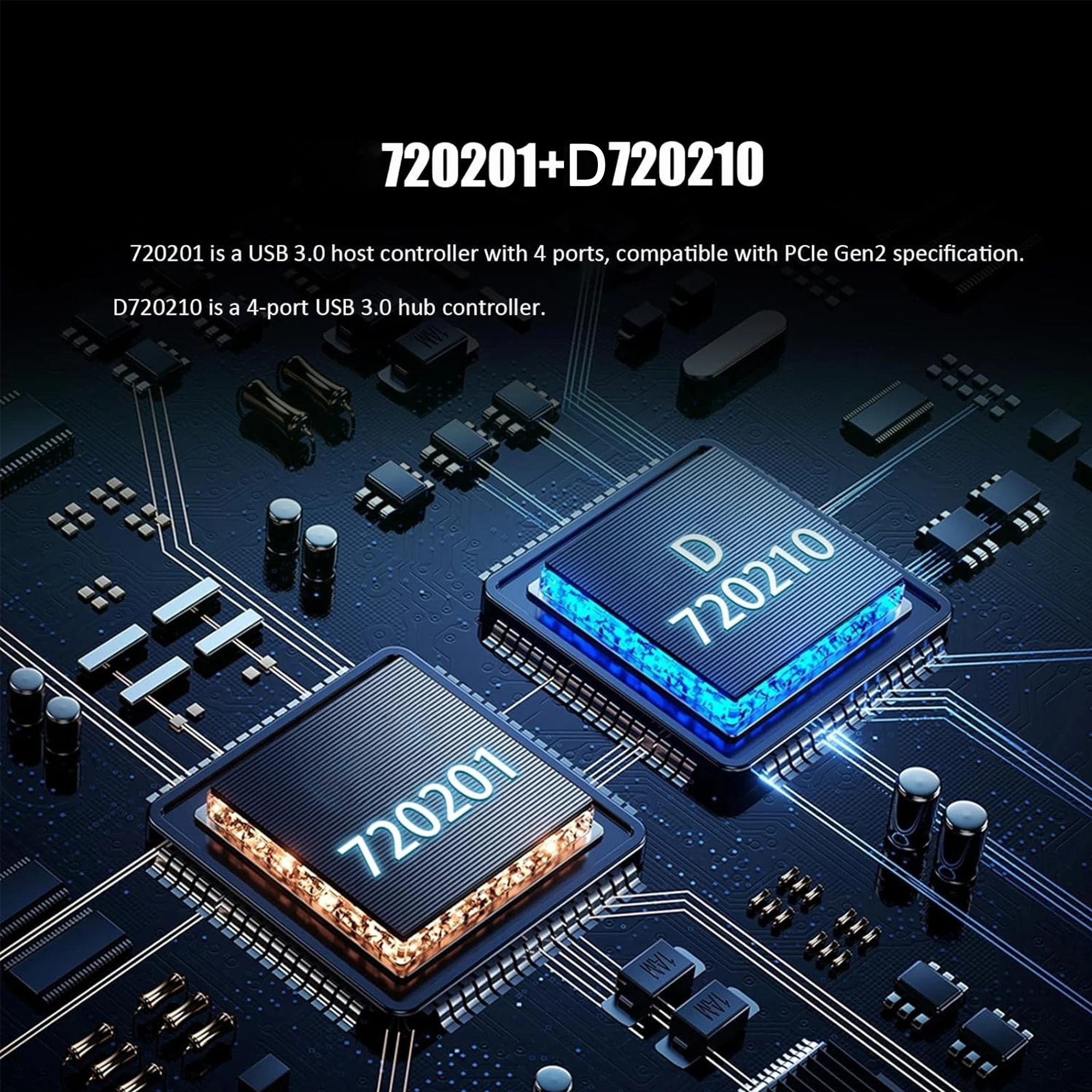 بطاقة توسيع USB 3.0 PCIe ذات 7 منافذ بسرعة 5 جيجابت في الثانية USB 3.0 مهايئ توزيع PCI Express إلى بطاقة توسيع USB للكمبيوتر الشخصي Windows 11/10/8/7/XP/Linux #5